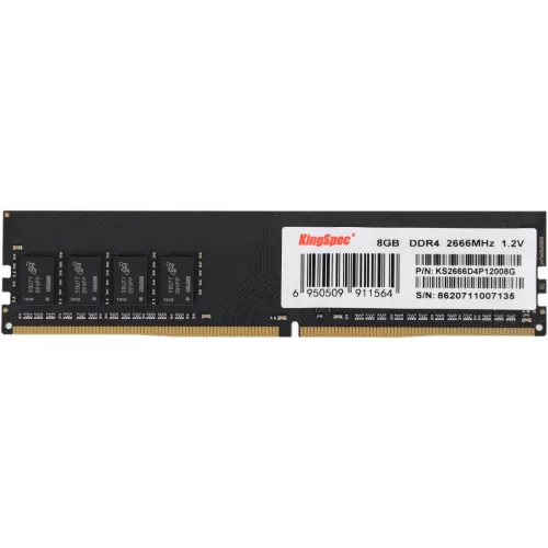 Память DDR4 8GB 2666MHz Kingspec KS2666D4P12008G RTL PC4-21300 CL18 DIMM 288-pin 1.2В single rank Ret