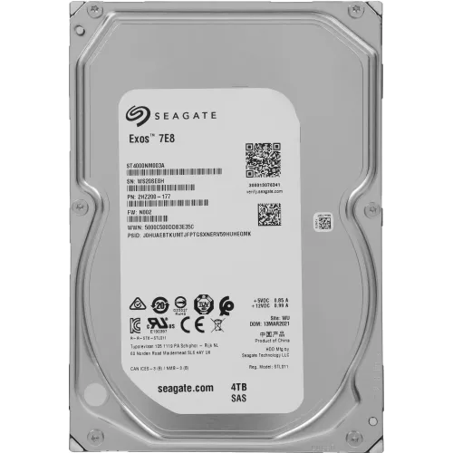 Жесткий диск Seagate SAS 3.0 4TB ST4000NM003A Server Exos 7E8 512N (7200rpm) 256Mb 3.5"
