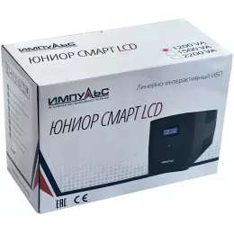 Источник бесперебойного питания Импульс Юниор Смарт 1200 720Вт 1200ВА черный