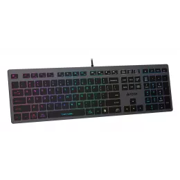 Клавиатура A4Tech FX60 серый USB slim LED (FX60 GREY / NEON) кабель 1.5м