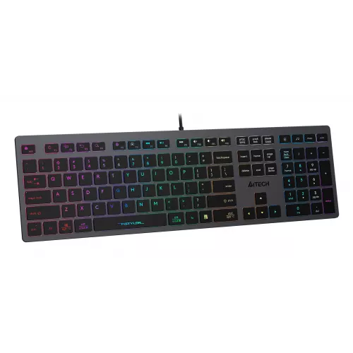 Клавиатура A4Tech FX60 серый USB slim LED (FX60 GREY / NEON) кабель 1.5м