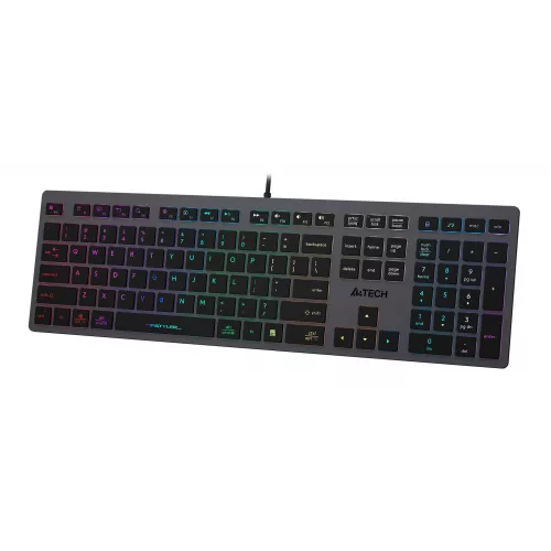 Клавиатура A4Tech FX60 серый USB slim LED (FX60 GREY / NEON) кабель 1.5м