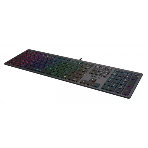 Клавиатура A4Tech FX60 серый USB slim LED (FX60 GREY / NEON) кабель 1.5м