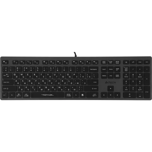 Клавиатура A4Tech FX60 серый USB slim LED (FX60 GREY / NEON) кабель 1.5м