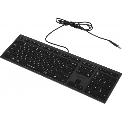 Клавиатура A4Tech FX60 серый USB slim LED (FX60 GREY / NEON) кабель 1.5м