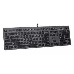 Клавиатура A4Tech FX60 серый USB slim LED (FX60 GREY / WHITE) кабель 1.5м