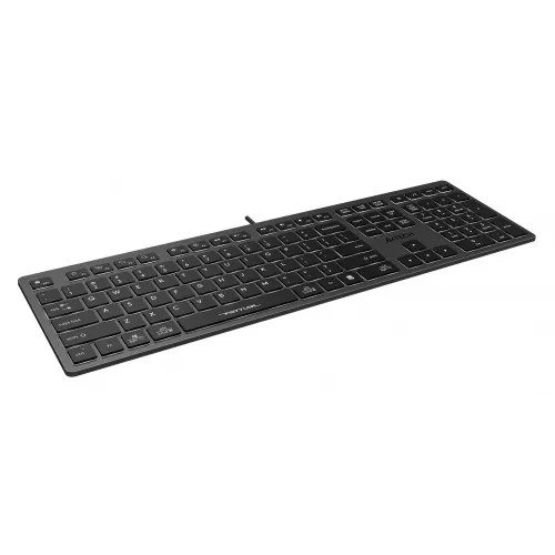 Клавиатура A4Tech FX60 серый USB slim LED (FX60 GREY / WHITE) кабель 1.5м