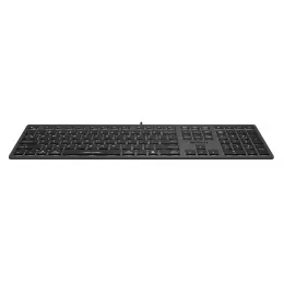 Клавиатура A4Tech FX60 серый USB slim LED (FX60 GREY / WHITE) кабель 1.5м