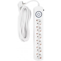 Сетевой фильтр Ippon BK-6-EU-5-10-W 5м (6 розеток) белый (коробка)