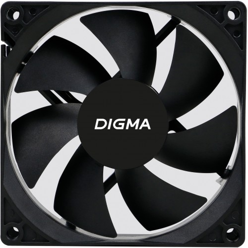 Вентилятор для корпуса Digma DFAN-90 90х90x25 черный 3-pin 4-pin (Molex) 23дБ Ret