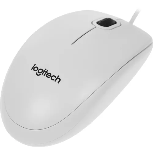 Мышь Logitech B100 белый оптическая 1000dpi USB 2but (910-003360)