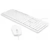 Клавиатура + мышь Оклик S650 клав:белый мышь:белый USB Multimedia (1875257)