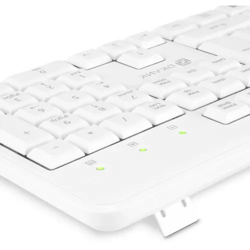 Клавиатура + мышь Оклик S650 клав:белый мышь:белый USB Multimedia (1875257)