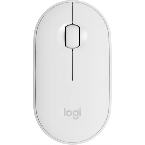 Мышь Logitech Pebble M350 белый оптическая 1000dpi silent беспров. BT/Radio USB для ноутбука 3but (910-005541)