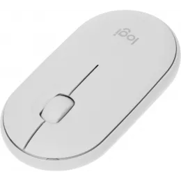 Мышь Logitech Pebble M350 белый оптическая 1000dpi silent беспров. BT/Radio USB для ноутбука 3but (910-005541)