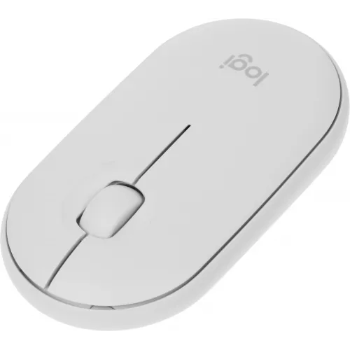 Мышь Logitech Pebble M350 белый оптическая 1000dpi silent беспров. BT/Radio USB для ноутбука 3but (910-005541)