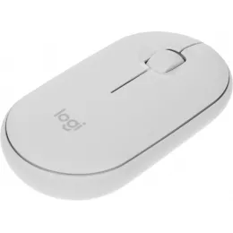 Мышь Logitech Pebble M350 белый оптическая 1000dpi silent беспров. BT/Radio USB для ноутбука 3but (910-005541)