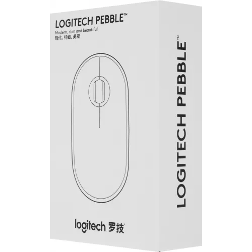 Мышь Logitech Pebble M350 белый оптическая 1000dpi silent беспров. BT/Radio USB для ноутбука 3but (910-005541)
