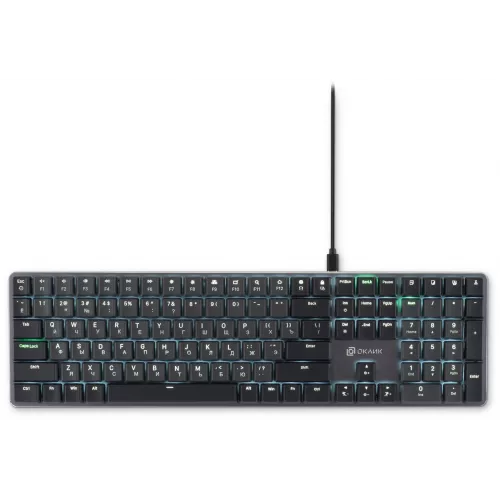 Клавиатура Оклик K953X механическая черный/серый USB Multimedia LED (1901086) кабель 1.5м