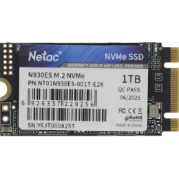 Накопитель SSD Netac PCIe 3.0 x2 1TB NT01N930ES-001T-E2X N930ES M.2 2242