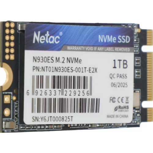 Накопитель SSD Netac PCIe 3.0 x2 1TB NT01N930ES-001T-E2X N930ES M.2 2242