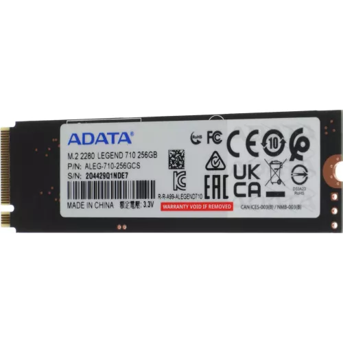 Накопитель SSD A-Data PCIe 3.0 x4 256GB ALEG-710-256GCS Legend 710 M.2 2280