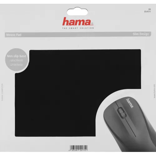 Коврик для мыши Hama H-54171 Мини черный 223x183x3мм (00054171)