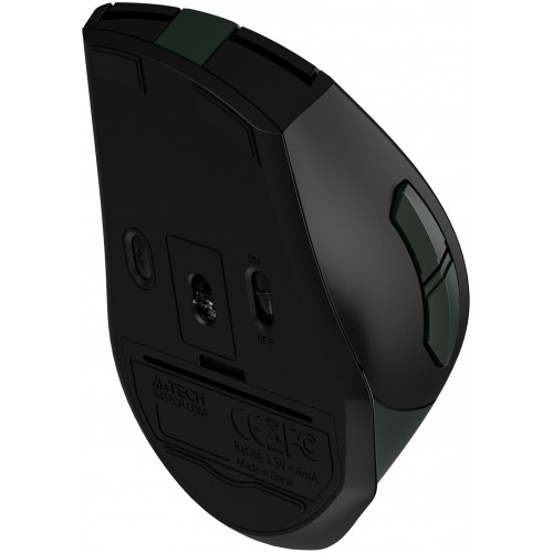 Мышь A4Tech Fstyler FB35S темно-зеленый/черный оптическая 2000dpi беспров. BT/Radio USB для ноутбука 5but (FB35S USB MIDNIGHT GREEN)