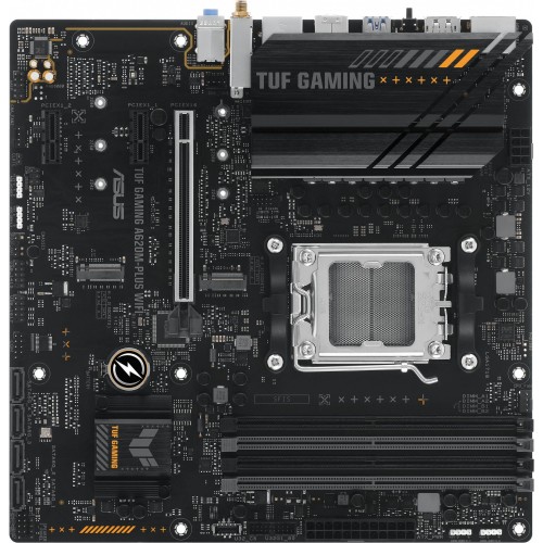 Материнская плата Asus TUF GAMING A620M-PLUS WIFI Socket AM5 AMD A620 4xDDR5 mATX AC`97 8ch(7.1) 2.5Gg RAID+HDMI+DP