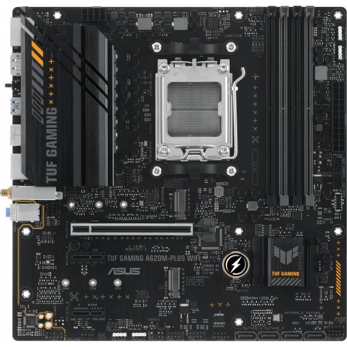 Материнская плата Asus TUF GAMING A620M-PLUS WIFI Socket AM5 AMD A620 4xDDR5 mATX AC`97 8ch(7.1) 2.5Gg RAID+HDMI+DP
