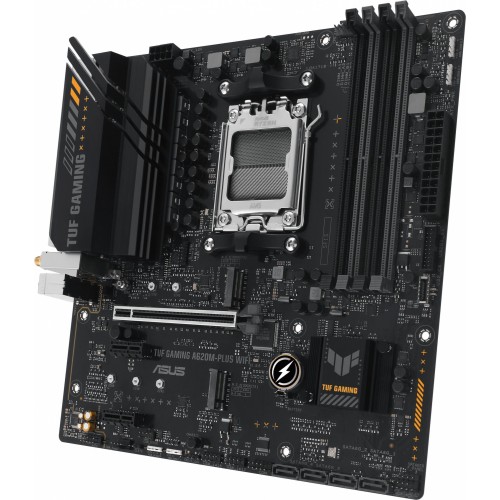 Материнская плата Asus TUF GAMING A620M-PLUS WIFI Socket AM5 AMD A620 4xDDR5 mATX AC`97 8ch(7.1) 2.5Gg RAID+HDMI+DP