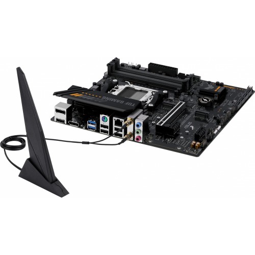 Материнская плата Asus TUF GAMING A620M-PLUS WIFI Socket AM5 AMD A620 4xDDR5 mATX AC`97 8ch(7.1) 2.5Gg RAID+HDMI+DP