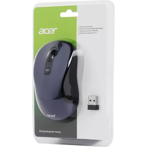 Мышь Acer OMR306 черный/серый оптическая 1600dpi беспров. USB 6but (ZL.MCECC.021)