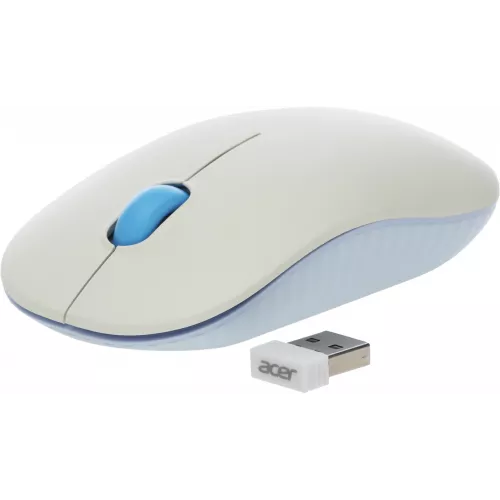 Мышь Acer OMR205 белый/голубой оптическая 1200dpi беспров. USB для ноутбука 3but (ZL.MCEEE.02H)