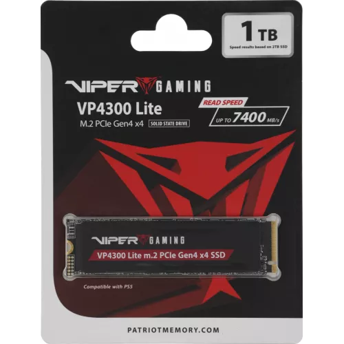 Накопитель SSD Patriot PCIe 4.0 x4 1TB VP4300L1TBM28H Viper VP4300 Lite M.2 2280