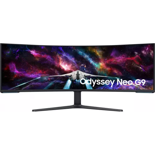Монитор Samsung 57" Odyssey Neo G9 S57CG952NI черный VA LED 32:9 HDMI полуматовая HAS Piv 2500:1 420cd 178гр/178гр 7680x2160 240Hz FreeSync Premium Pro DP Dual UHD USB 19кг