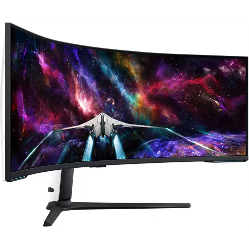 Монитор Samsung 57" Odyssey Neo G9 S57CG952NI черный VA LED 32:9 HDMI полуматовая HAS Piv 2500:1 420cd 178гр/178гр 7680x2160 240Hz FreeSync Premium Pro DP Dual UHD USB 19кг