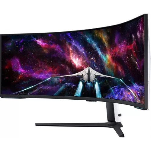 Монитор Samsung 57" Odyssey Neo G9 S57CG952NI черный VA LED 32:9 HDMI полуматовая HAS Piv 2500:1 420cd 178гр/178гр 7680x2160 240Hz FreeSync Premium Pro DP Dual UHD USB 19кг