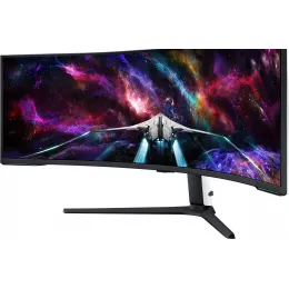 Монитор Samsung 57" Odyssey Neo G9 S57CG952NI черный VA LED 32:9 HDMI полуматовая HAS Piv 2500:1 420cd 178гр/178гр 7680x2160 240Hz FreeSync Premium Pro DP Dual UHD USB 19кг