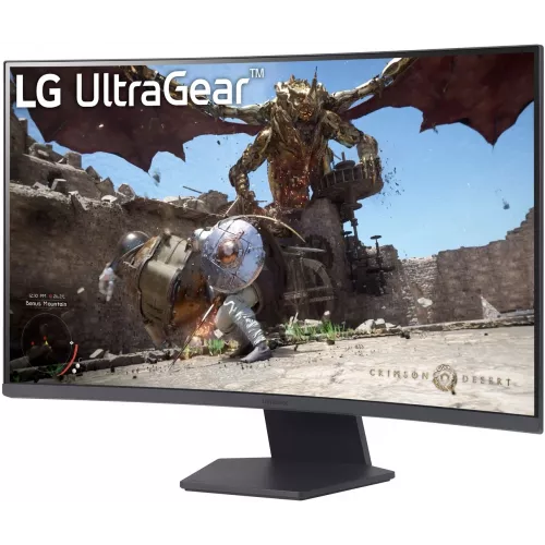 Монитор LG 31.5" UltraGear 32GS60QC-B черный VA LED 16:9 HDMI матовая 3000:1 300cd 178гр/178гр 2560x1440 180Hz FreeSync DP WQ HD 2K (1440p) 7.2кг