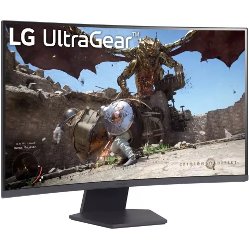 Монитор LG 31.5" UltraGear 32GS60QC-B черный VA LED 16:9 HDMI матовая 3000:1 300cd 178гр/178гр 2560x1440 180Hz FreeSync DP WQ HD 2K (1440p) 7.2кг