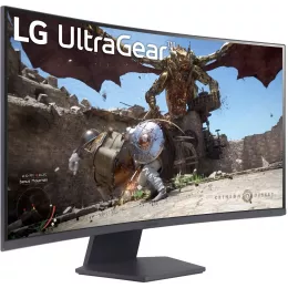 Монитор LG 31.5" UltraGear 32GS60QC-B черный VA LED 16:9 HDMI матовая 3000:1 300cd 178гр/178гр 2560x1440 180Hz FreeSync DP WQ HD 2K (1440p) 7.2кг