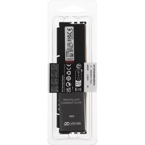 Память DDR5 8GB 5600MHz Kingston KF556C36BBE-8 Fury Beast Black RTL Gaming PC5-44800 CL36 DIMM 288-pin 1.25В single rank с радиатором Ret