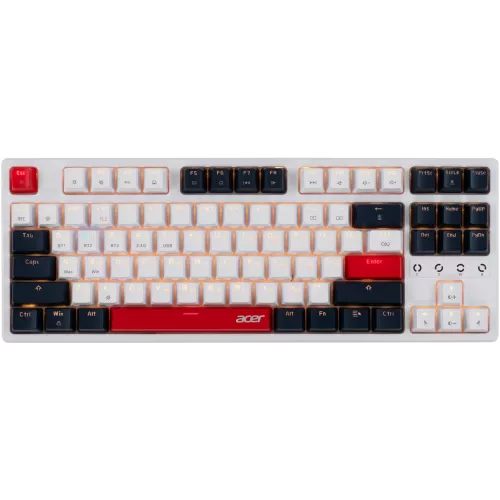 Клавиатура Acer OKR302 механическая белый USB беспроводная BT/Radio for gamer LED (ZL.KBDEE.016) кабель 1.6м
