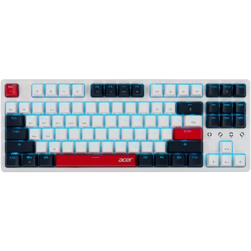 Клавиатура Acer OKR302 механическая белый USB беспроводная BT/Radio for gamer LED (ZL.KBDEE.016) кабель 1.6м