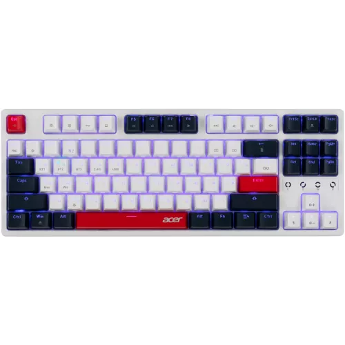 Клавиатура Acer OKR302 механическая белый USB беспроводная BT/Radio for gamer LED (ZL.KBDEE.016) кабель 1.6м