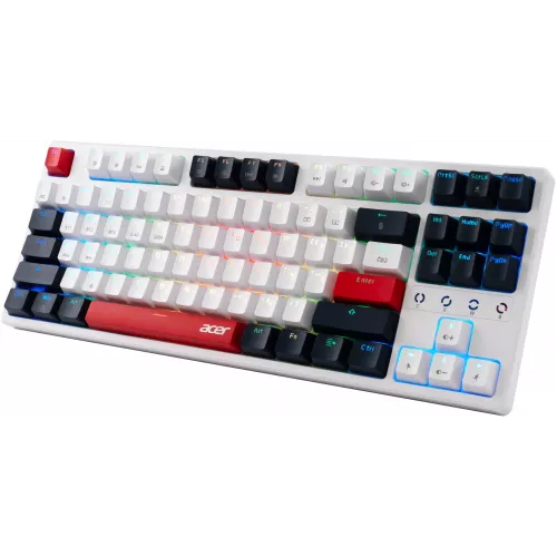 Клавиатура Acer OKR302 механическая белый USB беспроводная BT/Radio for gamer LED (ZL.KBDEE.016) кабель 1.6м
