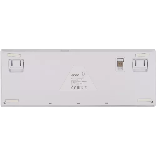 Клавиатура Acer OKR302 механическая белый USB беспроводная BT/Radio for gamer LED (ZL.KBDEE.016) кабель 1.6м