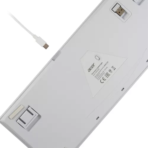 Клавиатура Acer OKR302 механическая белый USB беспроводная BT/Radio for gamer LED (ZL.KBDEE.016) кабель 1.6м