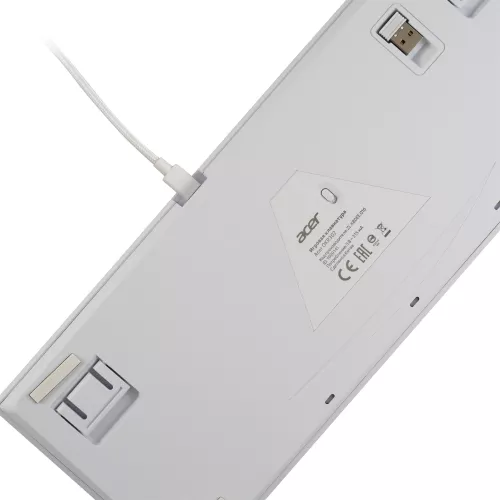 Клавиатура Acer OKR302 механическая белый USB беспроводная BT/Radio for gamer LED (ZL.KBDEE.016) кабель 1.6м